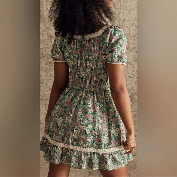 Urban Outfitters | Dresses | Nwt Urban Outfitters Alice Green Floral Mini  Dress | Poshmark